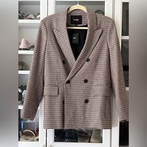NEW WITH TAGS Maje Voldito Camel Houndstooth Blazer size 38